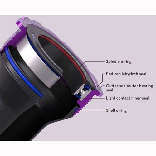 WOLFTOOTH ( ウルフトゥース ) BB(ボトムブラケット) T47 INTERNAL BOTTOM BRACKET ウルトラバイオレットパープル 24mm for Shimano