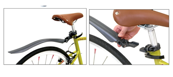 クロスバイクの簡易式フェンダー画像