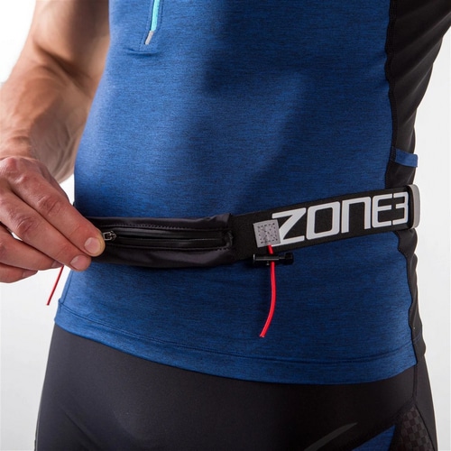 ZONE3 ( �]�[���X���[ ) �E�F�A�����E���̑� RACEBELT - LYCRA POUCH ( ���[�X�x���g - ���C�N�� �|�[�` ) �u���b�N/�z���C�g