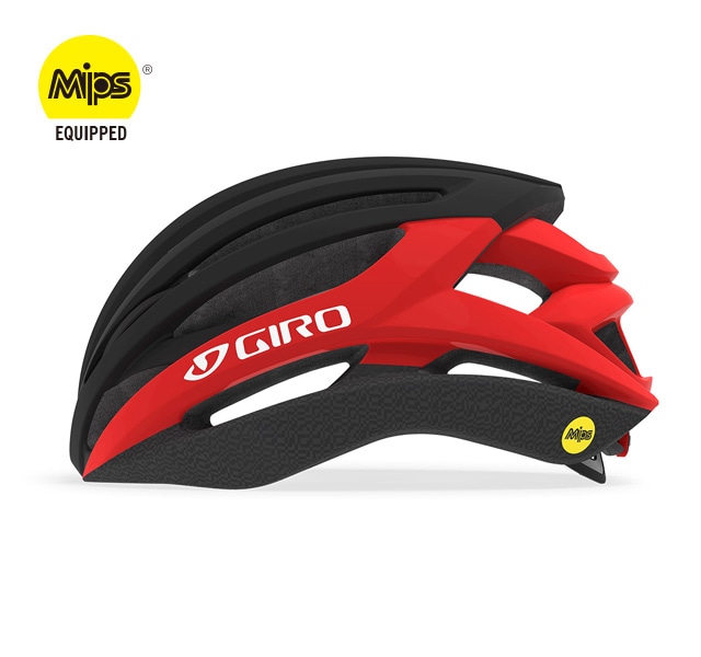 GIRO ( ジロ ) ヘルメット SYNTAX MIPS ASIAN FIT ( シンタックス ミップス アジアンフィット ) マット ブラック /  ブライト レッド M | 自転車・パーツ・ウェア通販 | ワイズロードオンライン