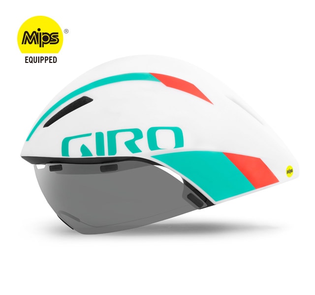 GIRO ( ジロ ) ヘルメット AEROHEAD MIPS ( アエロヘッド ミップス ) マット ホワイト / ターコイズ / バーミリオン M