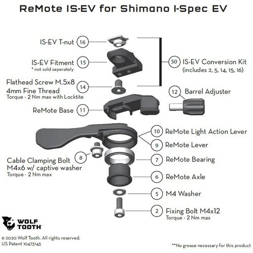 WOLFTOOTH ( �E���t�g�D�[�X ) �w�b�h�p�[�c REMOTE I-SPEC EV CONVERSION KIT ( �����[�g I-�X�y�b�N EV �R���o�[�W���� �L�b�g )