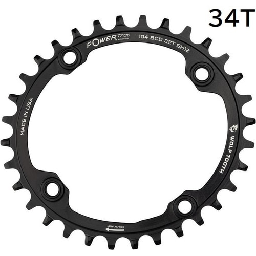 WOLFTOOTH ( EtgD[X ) `F[O ELLIPTICAL 104 BCD CHAINRING FOR SHIMANO 12 SPD 34T