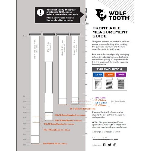 WOLFTOOTH ( �E���t�g�D�[�X ) �N�C�b�N�����[�X FRONT THRU AXLE ( �t�����g �X���[�A�N�X�� ) �u���b�N M12X1.5X125MM