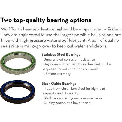 WOLFTOOTH ( ウルフトゥース ) ヘッドパーツ CROWN RACE ( クラウンレース ) 52/40 1-1/2