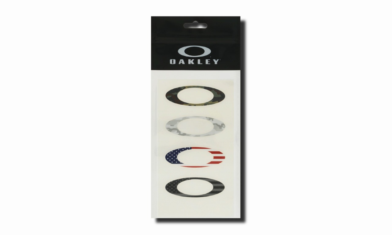 OAKLEY ( I[N[ ) XebJ[ Flat Logo Sticker Pack SmallUSA Flag/Camo