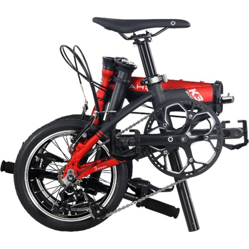 DAHON ( ダホン ) 折りたたみ自転車 K3 海外仕様 レッド/マットブラック ONESIZE(適正身長目安142cm-180cm) |  自転車・パーツ・ウェア通販 | ワイズロードオンライン