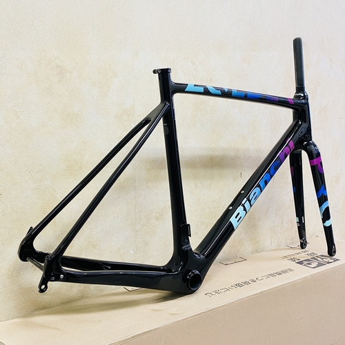 BIANCHI ( ビアンキ ) シクロクロスフレーム ZOLDER PRO Frame Set ( ゾルダー プロ フレームセット ) アウトレット ブラック / パープル レインボー 56 (身長目安180cm前後)