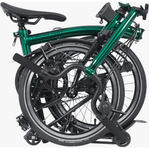 BROMPTON ( ブロンプトン ) 折りたたみ自転車 P LINE URBAN MID ( Pライン アーバン ミッド ) M4R リアキャリア付 エメラルドラッカー ( 適正身長145-185cm前後 )