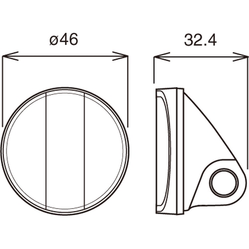 CAT EYE ( キャットアイ ) リフレクタ― RR-165-BS2R ブラック
