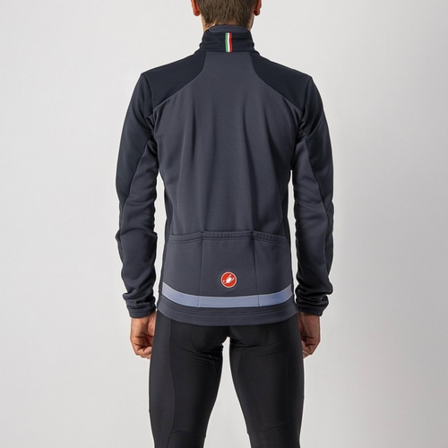 CASTELLI ( カステリ ) ジャケット TRANSITION 2 JKT 越谷店アウトレット特価品 ( トランジション2 ジャケット ) ライトブラック/ダークグレーシルバーリフレックス M