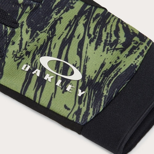 OAKLEY ( オークリー ) 指切りグローブ SEEKER FINGERLESS GLOVE ( シーカー フィンガーレス グローブ ) デュアリティスワール グリーン/ブラック S