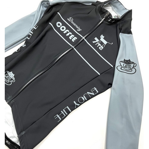 7-ITA ( セブンアイティエー ) 長袖ジャージ 【オンライン専売】 CAFE CAT LADY LS JERSEY ( カフェキャット レディース ロングスリーブジャージ ) グラファイト M レディース