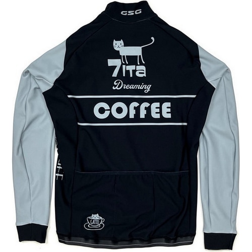 7-ITA ( セブンアイティエー ) 長袖ジャージ 【オンライン専売】 CAFE CAT LS JERSEY ( カフェキャット ロングスリーブジャージ ) グラファイト M