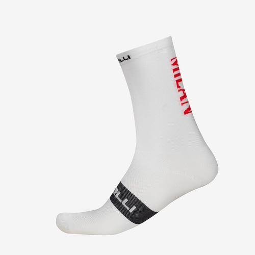 CASTELLI ( �J�X�e�� ) �\�b�N�X AC MILAN ( AC�~���� ) ROSSO CORSA PRO 18 SOCK ( ���b�\�R���T �v�� 18 SOCK ) 001 �z���C�g S/M (23-24.5cm)