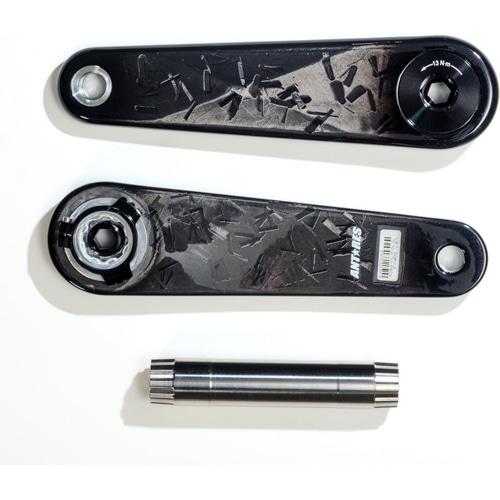 ANTARES ( アンタレス ) クランクタイプパワーメーター SL CARBON CRANK Ti-24 ( SL カーボンクランク TI 24 ) SIGEYパワーメーター(AXO-SL4)仕様 マーブルカーボンクリア 170mm / PCD 110mm 4Bolt(シマノ)