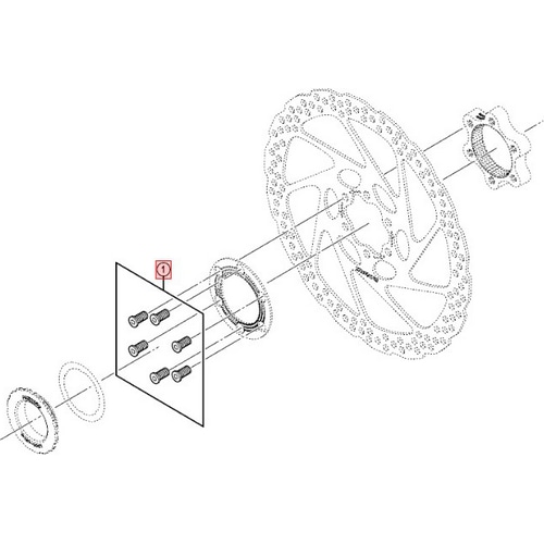 SHIMANO SMALL ( シマノ ) リペアパーツ SM-RTAD05 ローター固定ボルト