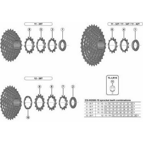 SHIMANO SMALL ( V}m ) yAp[c CS-HG500-10 XvPbgzC[ 11T