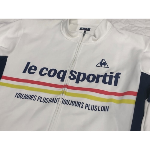 Le coq sportif ( ルコックスポルティフ ) 長袖ジャージ QCMQGC44 ENTRY BASIC JSY ( エントリー ベーシック ジャージ ) ホワイト L