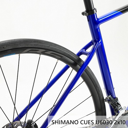 CORRATEC ( コラテック ) ロードバイク DOLOMITI DISC ( ドロミテ ディスク ) CUES U6030 2x10 / WH-RS171 ブラック/ブルー/ホワイト 42 (身長目安155cm前後)