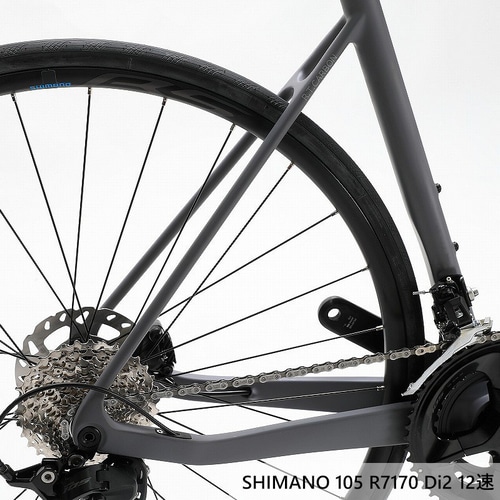 CORRATEC ( コラテック ) ロードバイク R.T.CARBON ( RT カーボン ) 105 Di2 R7170 / WH-RS171 + ITM CH1R ワンピースカーボンハンドルステム マットグレー/ライトグレー 53 (身長目安170cm前後)