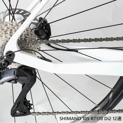 CORRATEC ( �R���e�b�N ) ���[�h�o�C�N R.T.CARBON ( RT �J�[�{�� ) 105 Di2 R7170 / WH-RS171 + ITM CH1R �����s�[�X�J�[�{���n���h���X�e�� �z���C�g/�l�C�r�[ 50 (�g���ڈ�165cm�O��)