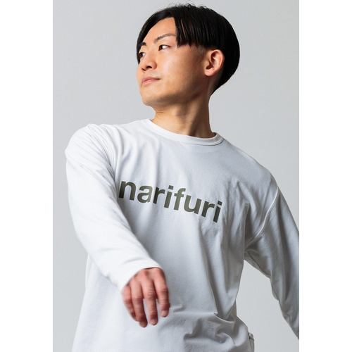 Nari-Furi ( ナリフリ ) Ｔシャツ・カジュアルウェア アクティブメッシュバックポケットロングTシャツ ホワイト M