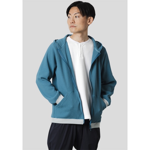 Nari-Furi ( ナリフリ ) Tシャツ・カジュアルウェア マルチワッフルヘンリーネックTシャツ ホワイト M