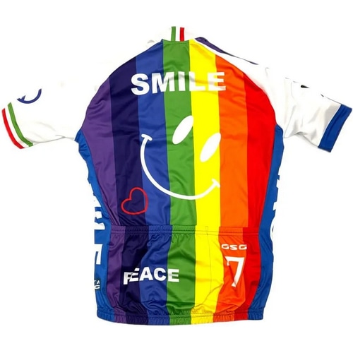7-ITA ( セブンアイティエー ) 半袖ジャージ RAINBOW SMILE JERSEY ( レインボー スマイル ジャージ ) オフホワイト M