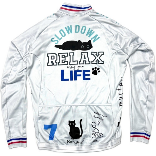 7-ITA ( セブンアイティエー ) 長袖ジャージ TOROKERU RELAX CAT LS JERSEY ( トロケル リラックスキャット ロングスリーブジャージ ) オフホワイト M