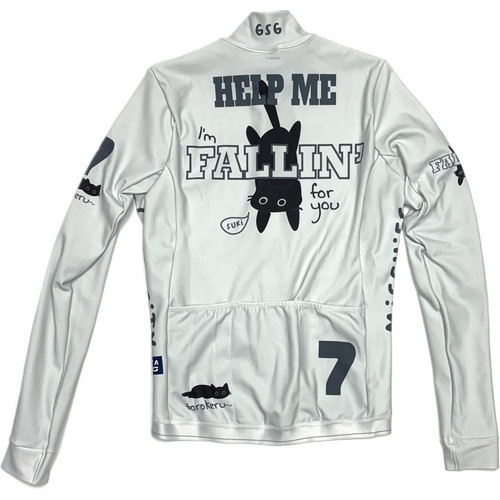 7-ITA ( セブンアイティエー ) 長袖ジャージ HILLCLIMB CAT LS JERSEY ( ヒルクライムキャット ロングスリーブジャージ ) ライトグレー M