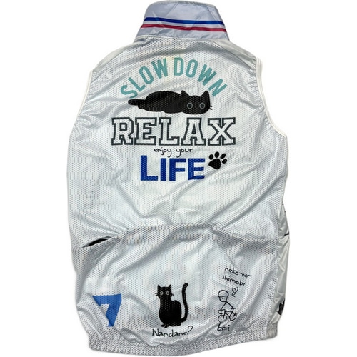 7-ITA ( セブンアイティエー ) ベスト・ジレ TOROKERU RELAX CAT GILET ( トロケル リラックスキャット ジレ ) オフホワイト L