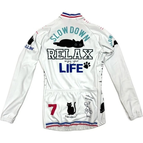 7-ITA ( セブンアイティエー ) 長袖ジャージ TOROKERU RELAX CAT LADY LS JERSEY ( トロケル リラックスキャット レディースロングスリーブジャージ ) オフホワイト XS レディース