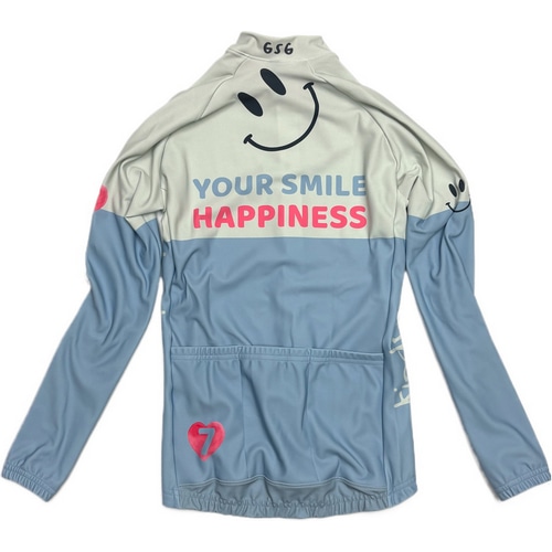 7-ITA ( セブンアイティエー ) 長袖ジャージ YOUR SMILE LADY LS JERSEY ( ユアスマイル レディースロングスリーブジャージ ) アイボリー/スカイ M レディース