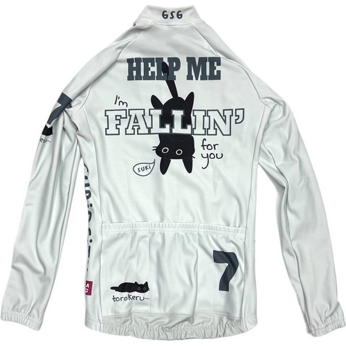 7-ITA ( セブンアイティエー ) 長袖ジャージ HILLCLIMB CAT LADY LS JERSEY ( ヒルクライムキャット レディースロングスリーブジャージ ) ライトグレー M レディース