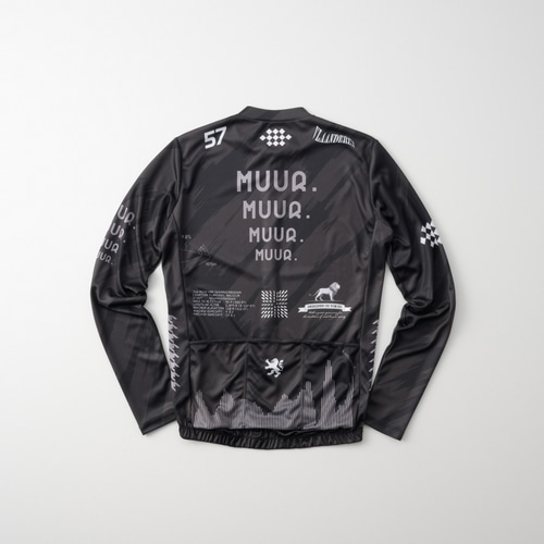 KAPELMUUR ( カペルミュール ) 長袖ジャージ プリント長袖ジャージ マルチロゴ ブラック M