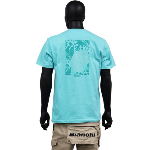 BIANCHI ( ビアンキ ) Ｔシャツ・カジュアルウェア イーグル リフレクト Tシャツ チェレステ L