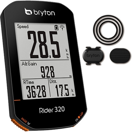 BRYTON ( ブライトン ) サイクルコンピューター_本体 RIDER 320C + アウトフロントマウント セット商品 ケイデンスセンサー 付属