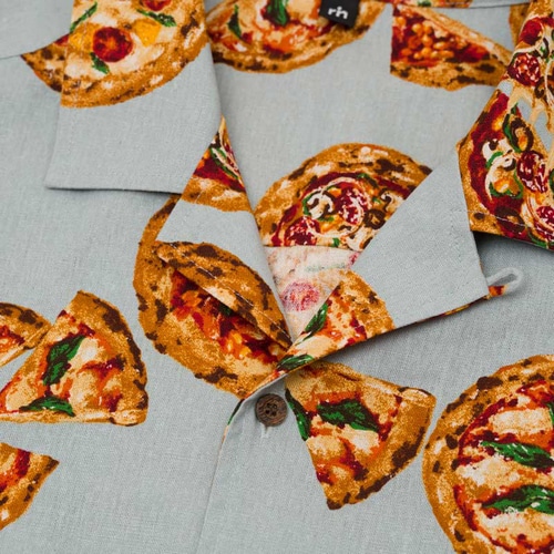 rin project ( リンプロジェクト ) Tシャツ・カジュアルウェア はらぺこアロハ ピザ(ブルー) M