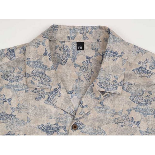 rin project ( リンプロジェクト ) Tシャツ・カジュアルウェア おさかなアロハ アイボリー S