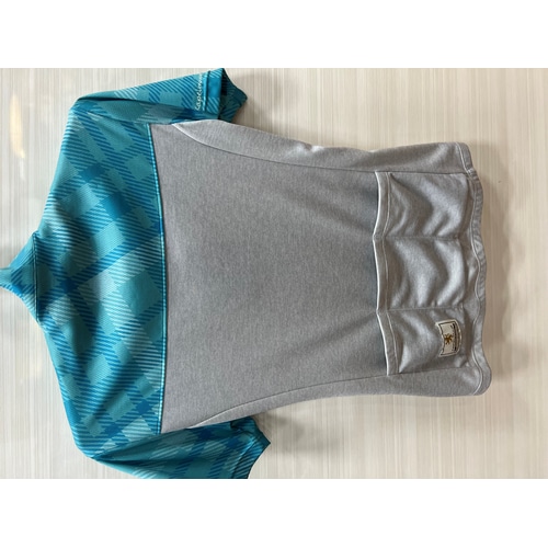 KAPELMUUR ( カペルミュール ) 半袖ジャージ レディース半袖ジャージ チェックプリント チェレステ 40