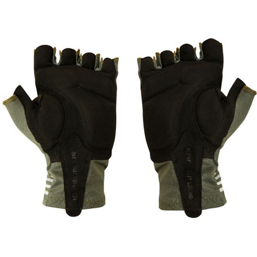 KAPELMUUR ( カペルミュール ) 指切りグローブ サイクルグローブボーダー カーキ S