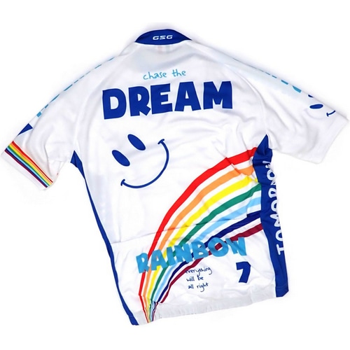 7-ITA ( セブンアイティエー ) 半袖ジャージ RAINBOW SMILE III JERSEY ( レインボー スマイル III ジャージ ) ホワイト S