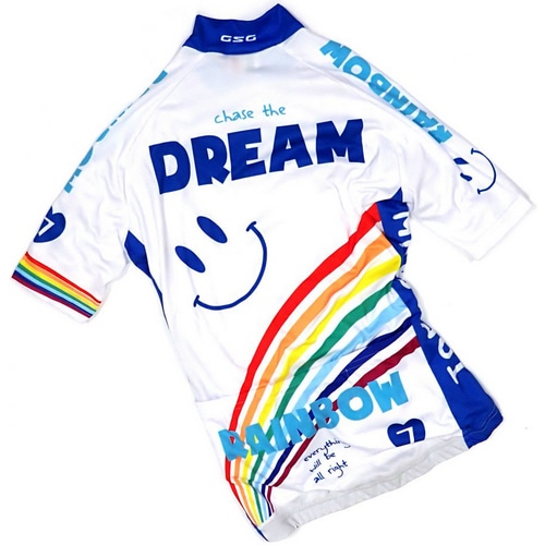 7-ITA ( セブンアイティエー ) 半袖ジャージ RAINBOW SMILE III LADY JERSEY ( レインボー スマイル III レディー ジャージ ) ホワイト M レディース