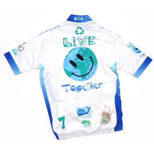 7-ITA ( セブンアイティエー ) 半袖ジャージ RECYCLE SMILE JERSEY ( リサイクル スマイル ジャージ ) ホワイト L