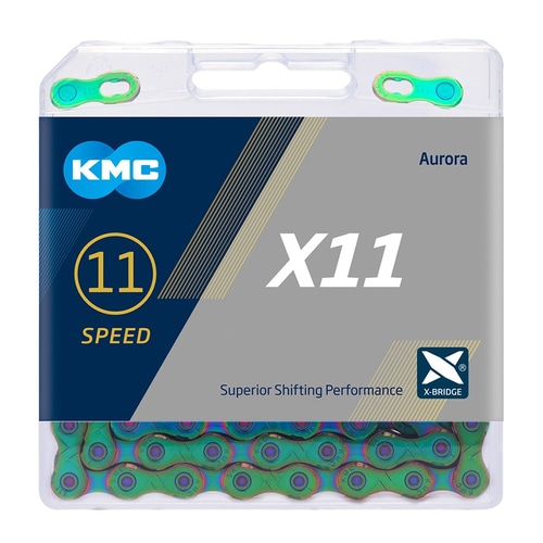 KMC ( ケーエムシー ) チェーン X11 オーロラグリーン リミテッド 118L 