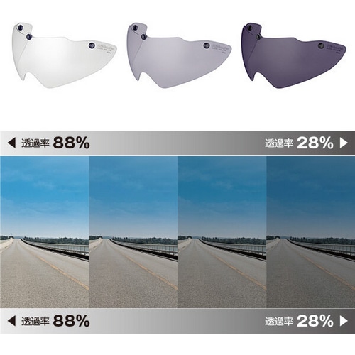 OGK KABUTO ( オージーケーカブト ) シールド・バイザー ARS-3 シールド オールデイ調光