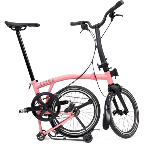 BROMPTON ( ブロンプトン ) 折りたたみ自転車 P LINE MK2 ( Pライン マーク2 ) 4速 MID ラックあり M4R フラミンゴピンク ( 適正身長145-185cm前後 )