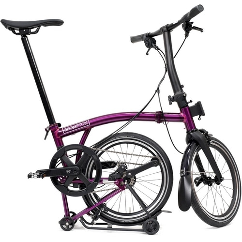 BROMPTON ( ブロンプトン ) 折りたたみ自転車 P LINE MK2 ( Pライン マーク2 ) 4速 LOW ラックあり S4R アメジストラッカー ( 適正身長145-185cm前後 )