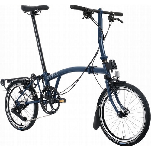 BROMPTON ( ブロンプトン ) 折りたたみ自転車 C Line URBAN LOW ( Cライン アーバン ロウ ) S4R 4S リアキャリア付き オーシャンブルー (身長目安 145-185cm)